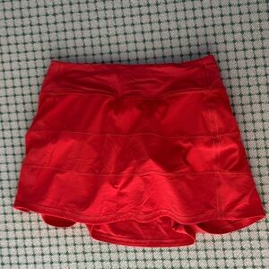 Lululemon Women's Red Pace Rival Mid Rise Skirt